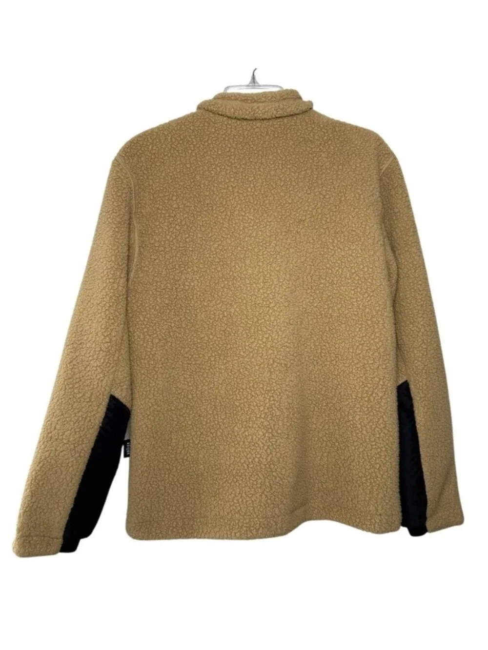 Vallier Polartec Fleece Sherpa Sweater Jacket Men's Size Small Tan Black